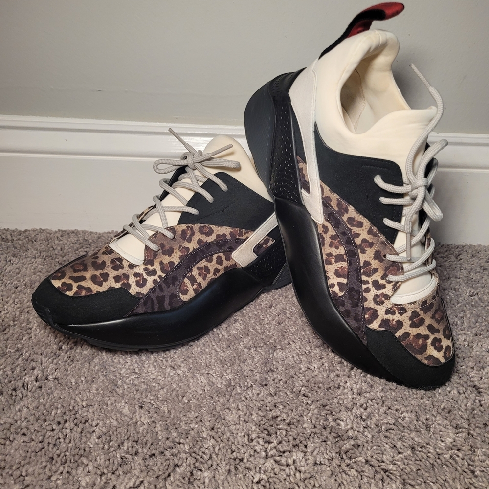 Stella McCartney Multicolor Leopard Print Faux Eclypse Shoes